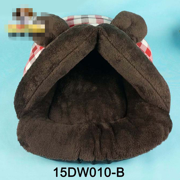 Fashion Design Dog House Cartoon Coral Fleece Pet Beds