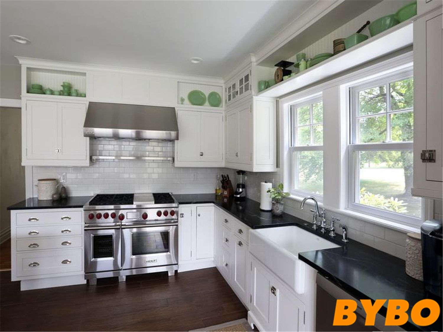 2017 Elegant Luxury PVC Foil Kitchen Cabinet