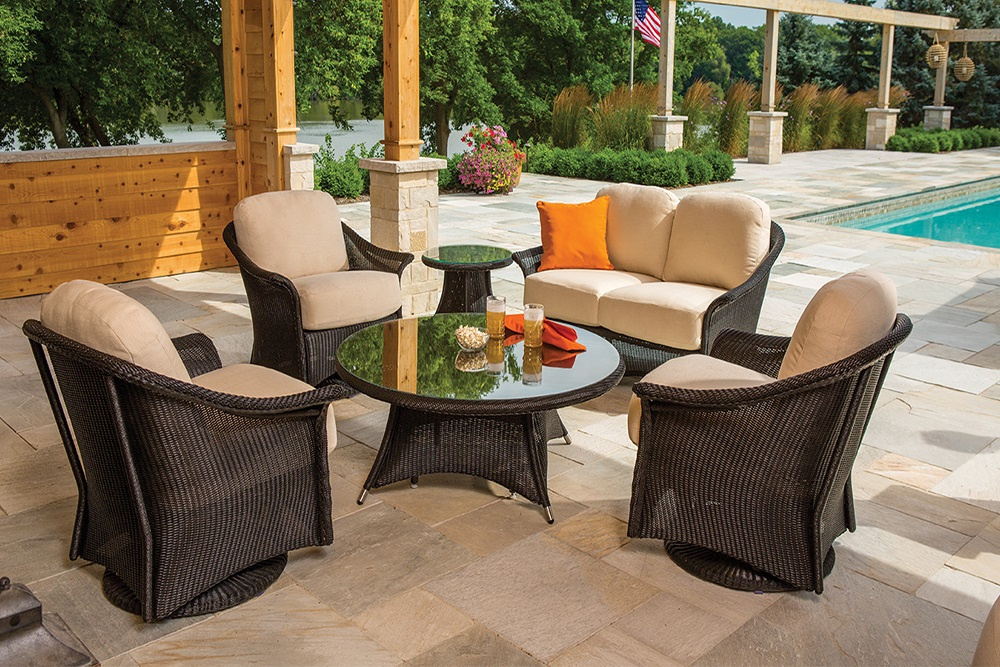 Outdoor Rattan Wicker 6-PC Sofa Set with coffee Table for Hotel Resort Wf050014
