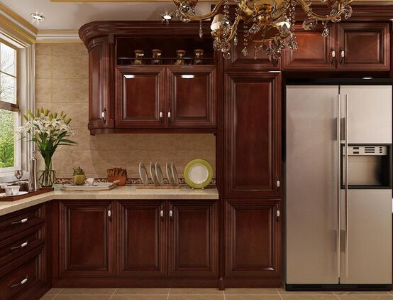 American Style Solid Wood Kitchen Cabinet (c16)