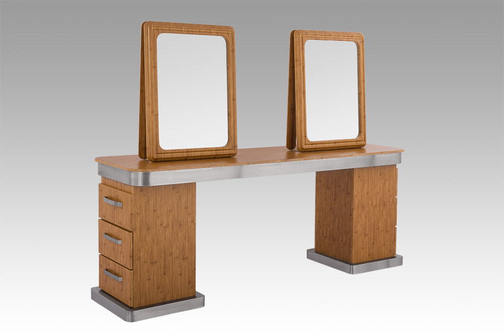 Double Sides Hot Sale Mirror Station with Drawer