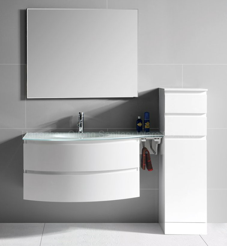 Floor Standing PVC Cabinet with Glass Basin