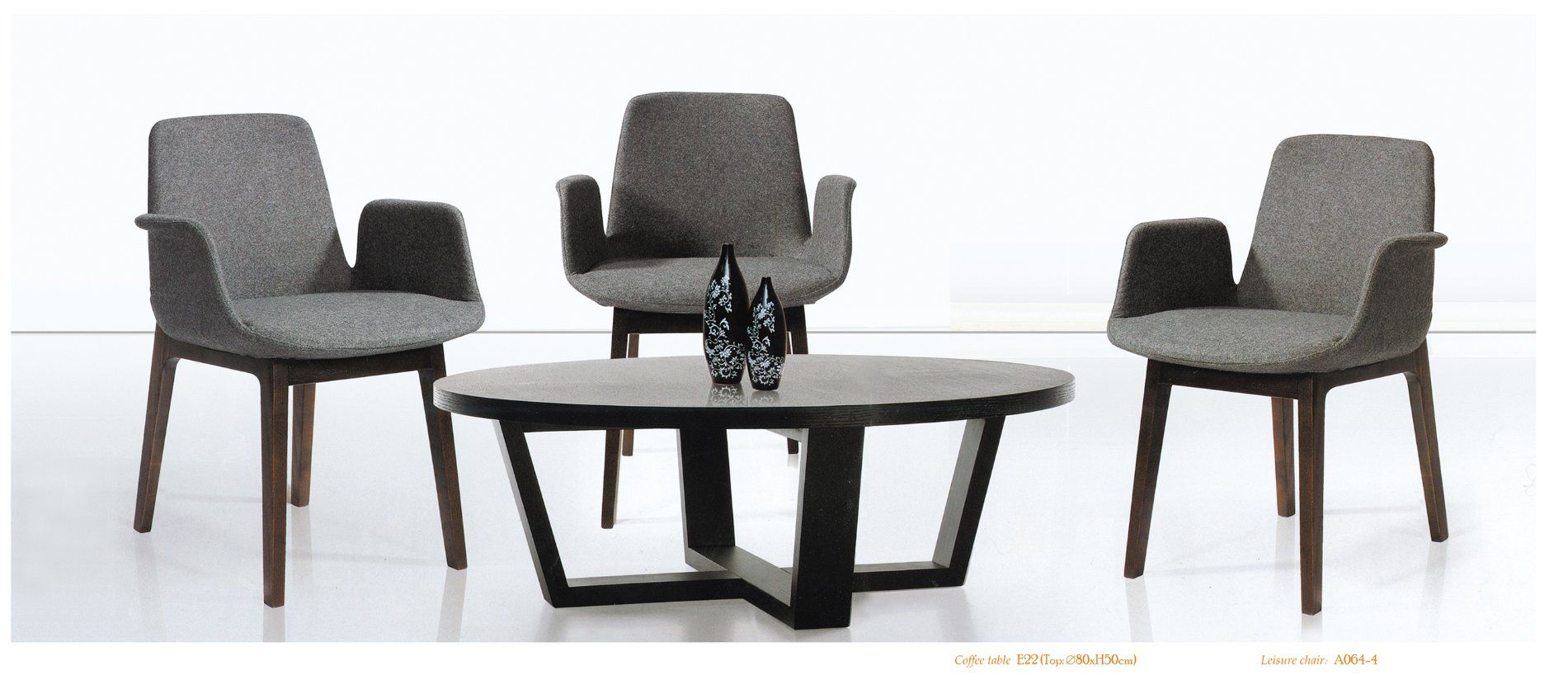Upholstery Dining Chair with Solid Wood Base