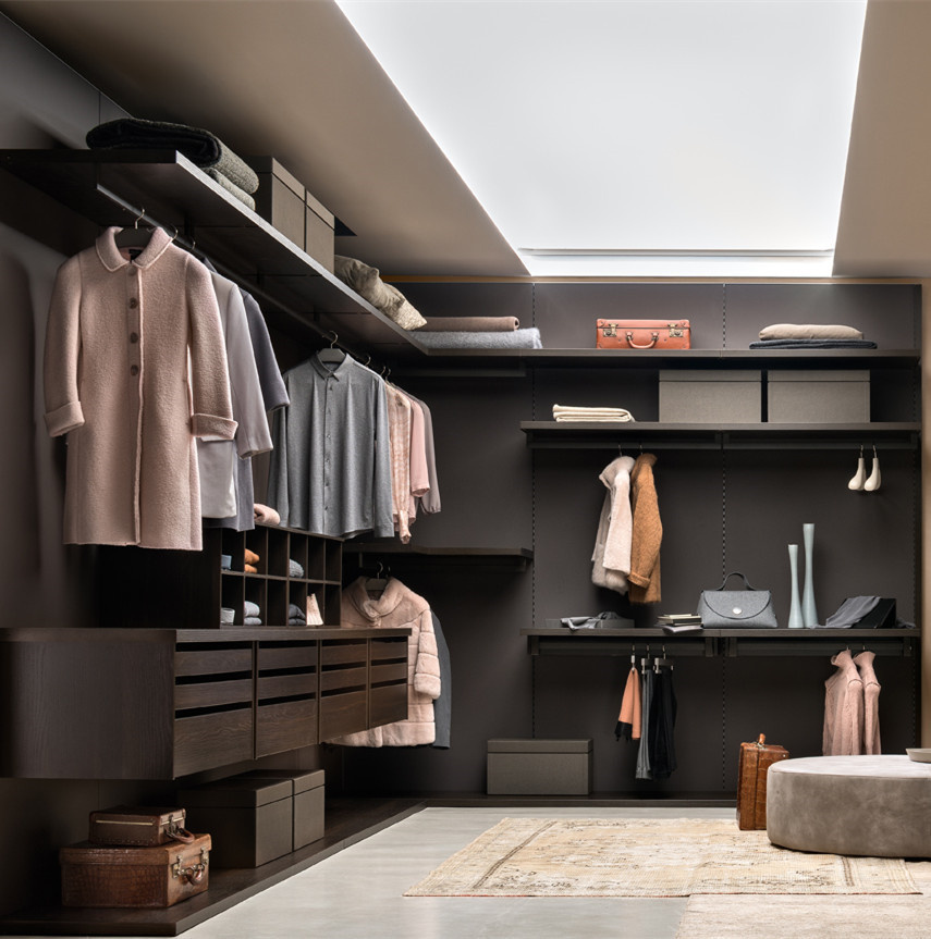Wood Almirah Design in Bedroom Modern Flat Pack Closet Furniture