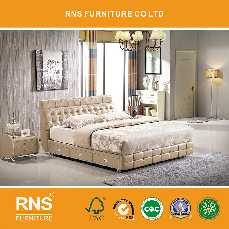 A1031 Modern King Wooden Bed Design
