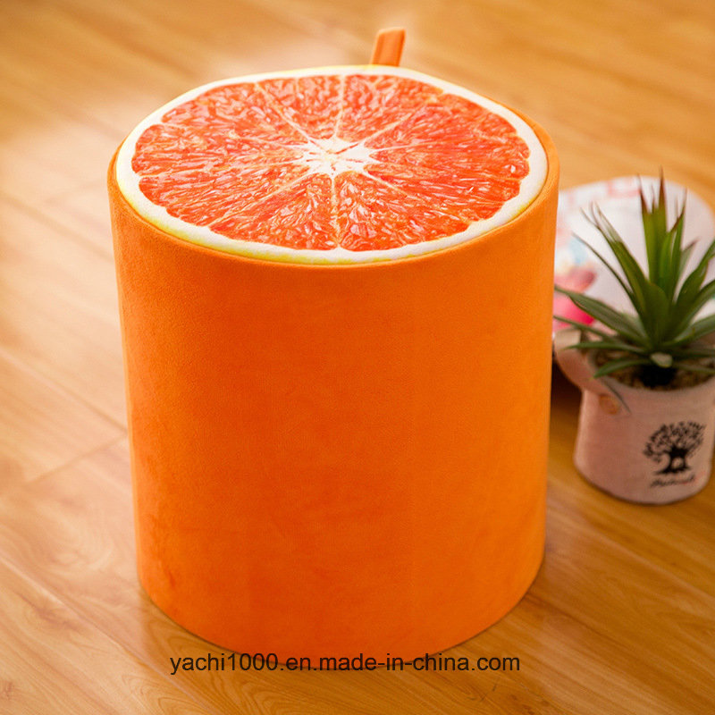 Custom Creative Plush Fruit Stool, Storage Box Toy