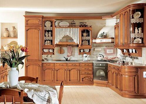 American Style Solid Wood Kitchen Cabinet (cherry 5)