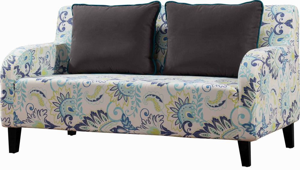Occasional Metal Frame Reclining Foam Fabric Sofa