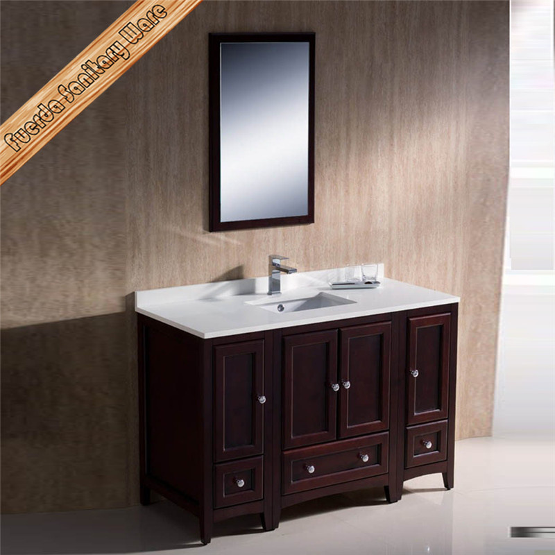 Fed-1069 48 Inch Classcial Luxury Solid Wood Oak Bathroom Vanity
