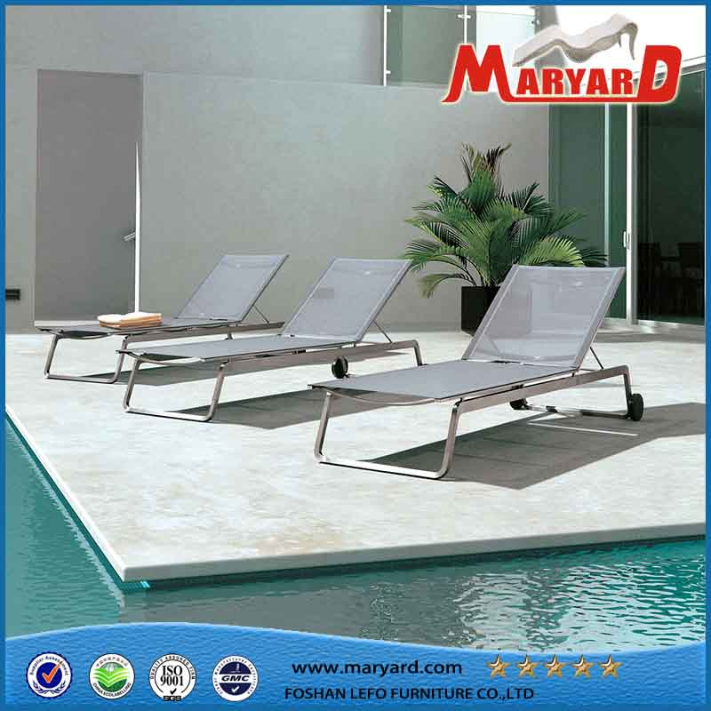 Modern Patio Furniture Stainless Steel Outdoor Sun Lounger