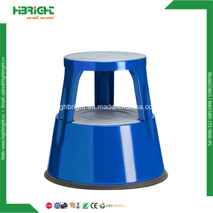 Rolling Plastic 2-Step Stool