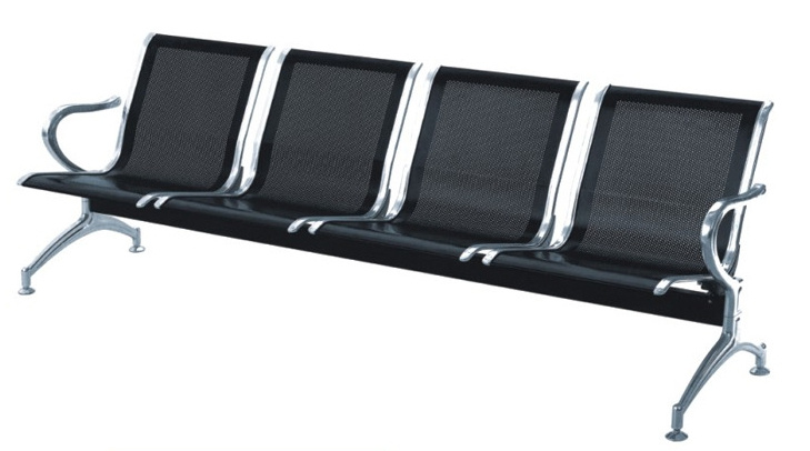 Cheap 4-Seater Black Airport Public Chair Furniture (YA-20)