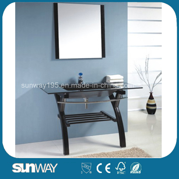 2017 Hangzhou Modern Design Mirrored Tempered Glass Basin