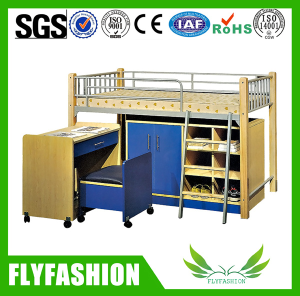 Unique Bunk Bed with Desk and Wardrobe in Low Price Bunk Bed with Study Table (BD-12)