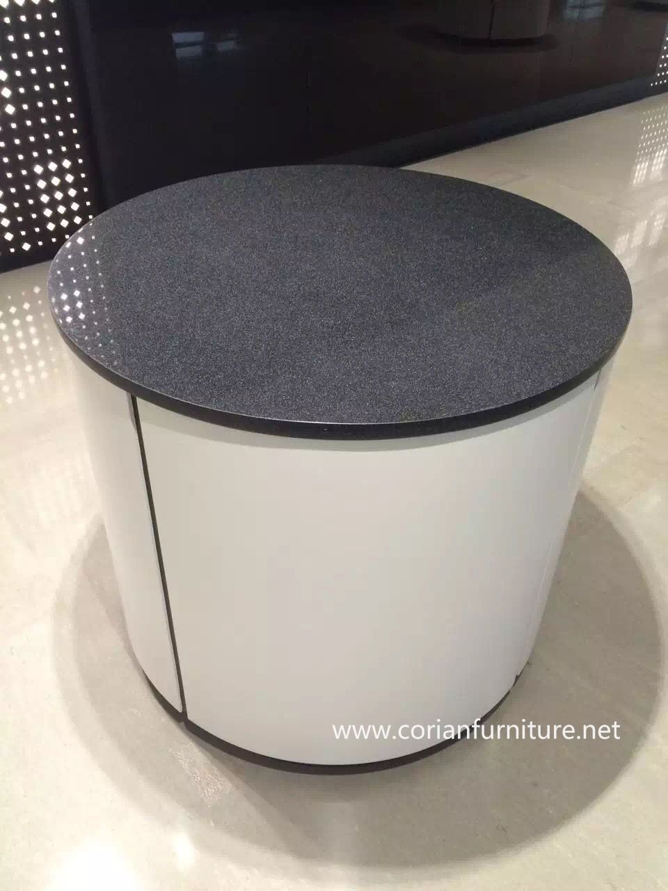 Corian Made Furnitrure Round Cabinets for Hotel and Office