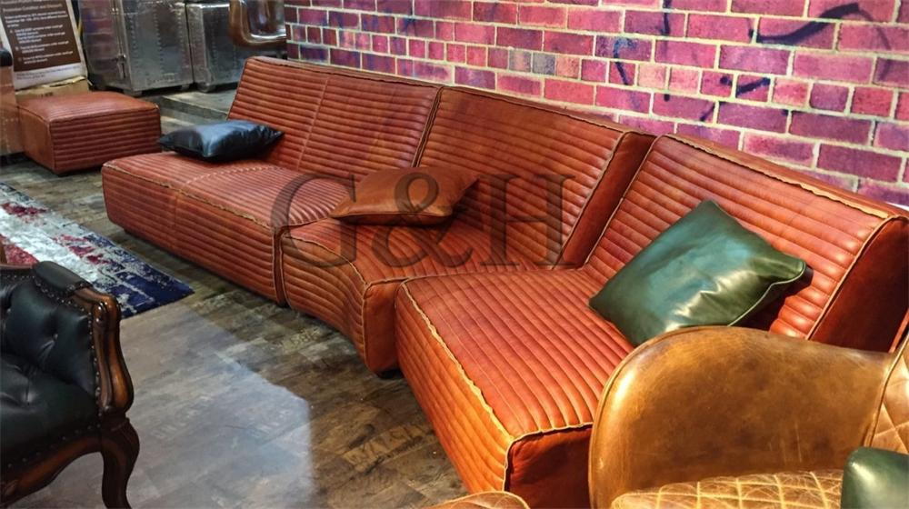 China Supplier Genuine Leather U Shaped Sectional Sofa