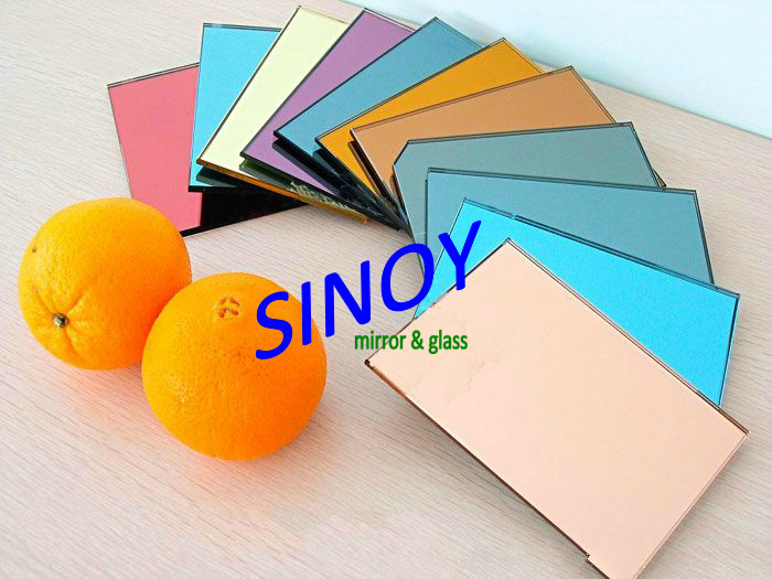 Water-Resistant Back Painted Glass Colored Mirror Glass
