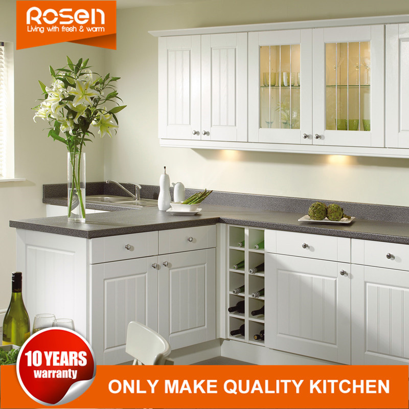 Mat Glass Door Added to White Online Kitchen Cabinets