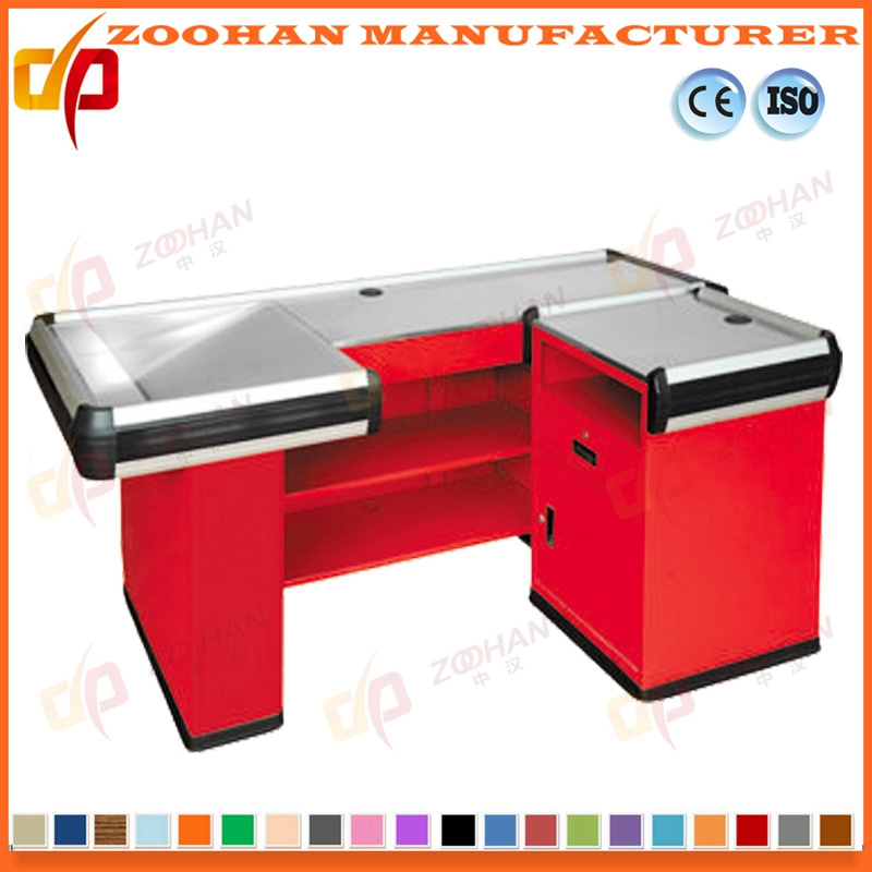 Metal Shop Supermarket Cashier Register Stand Checkout Counter Table (Zhc39)
