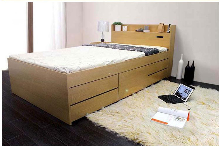 Drawer Bed with 5 Drawers and Big Storage Space