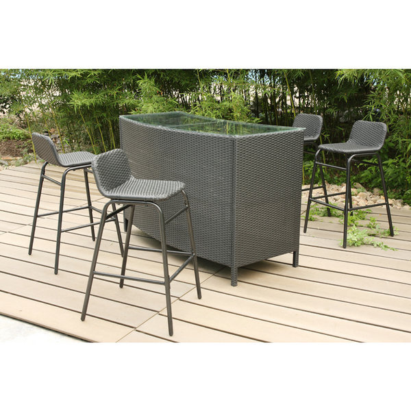 Water Proof Outdoor Outdoor Hotel Garden Patio Rattan Bar Stool