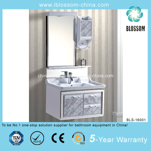 15mm PVC Board Door Panel 800*470 Bathroom Cabinet (BLS-16001)