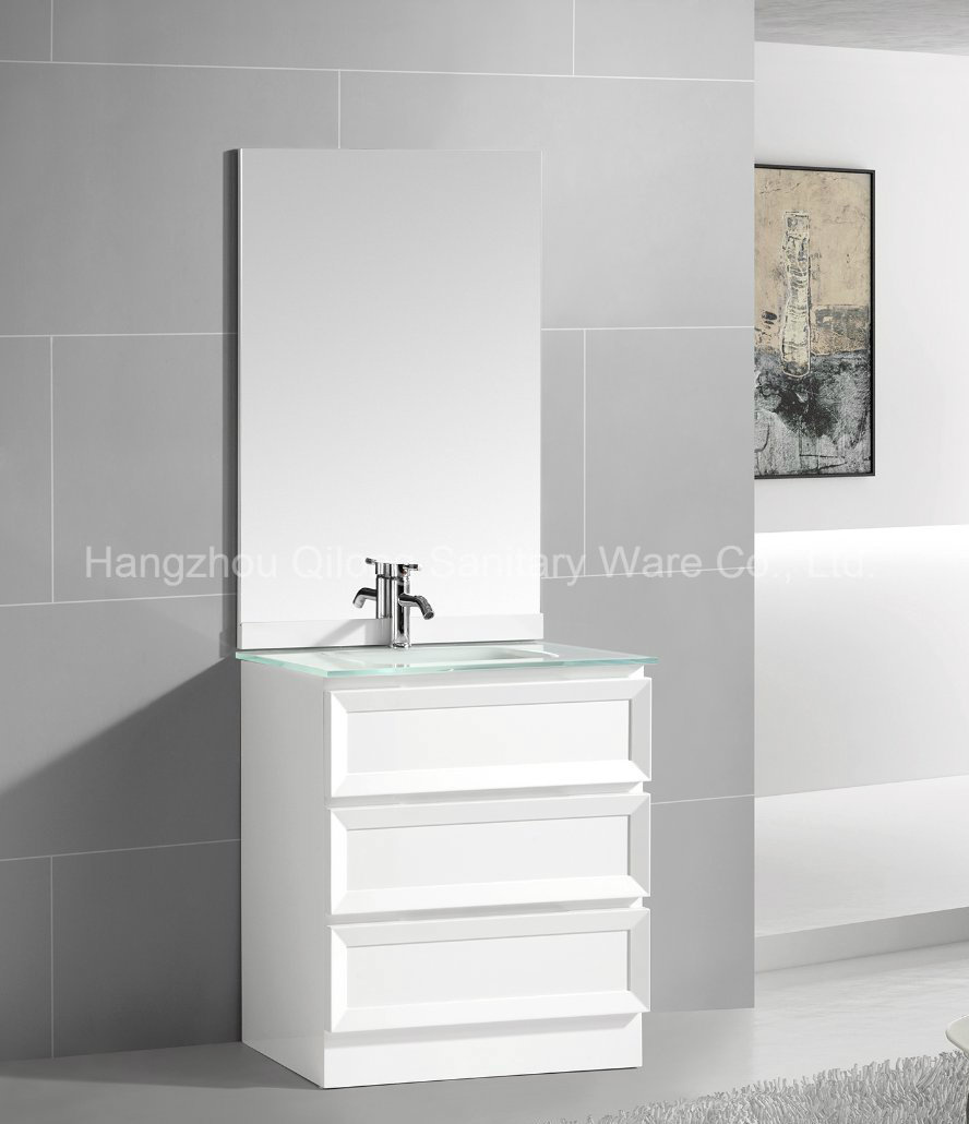 Shaker Doors PVC Bathroom Furniture with Floor Standing