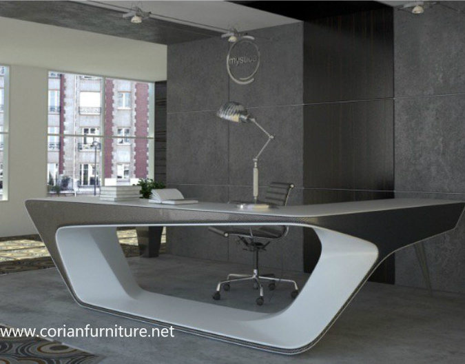 Modern Corian Solid Surface Modelling Office Desk