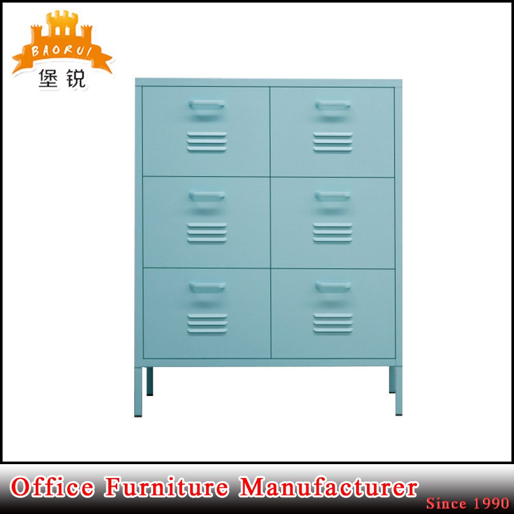 Modern Design Home Furniture 6 Drawers Metal Cabinet