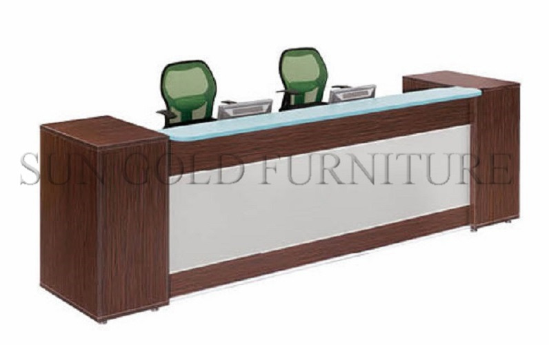 Office Furniture Wooden Front Table L Shape Reception Desk (SZ-RTT006)