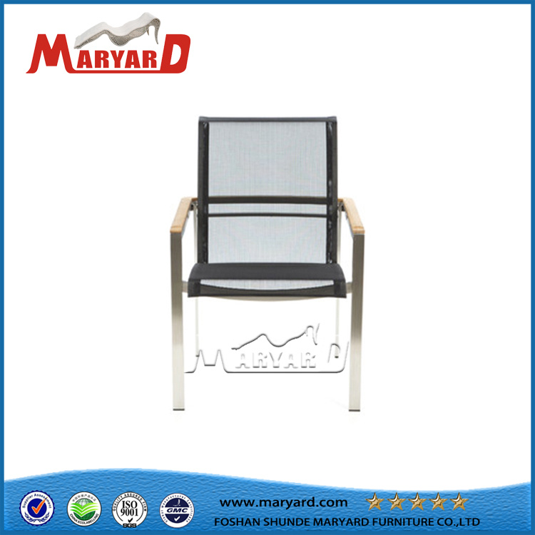 Teak Wood Chair for Indoor and Outdoor with Terslin Fabric Style Hotsale in Europe and USA