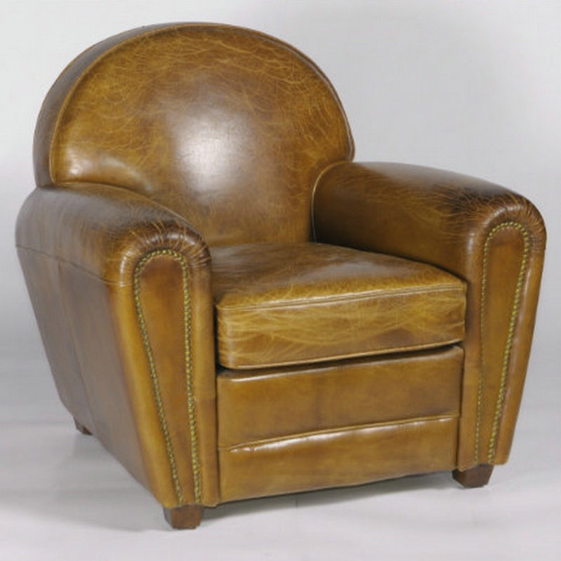 Classic Luxury Leather Hotel Club Arm Chair Antique Furniture (QS-621)