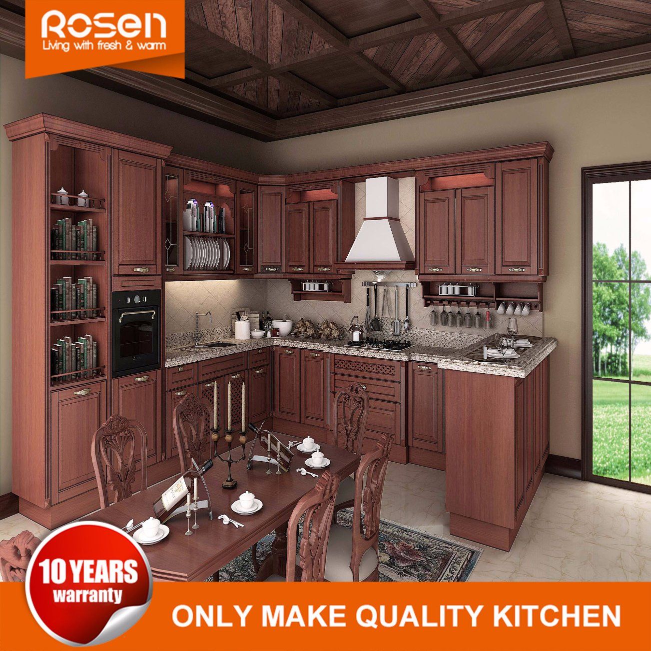 Antique Solid Wooden Kitchen Furniture Kitchen Cabinet