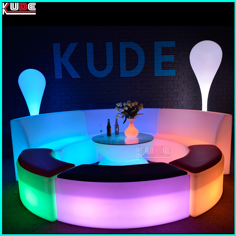 Outdoor PE LED Illuminated Furnitures Set