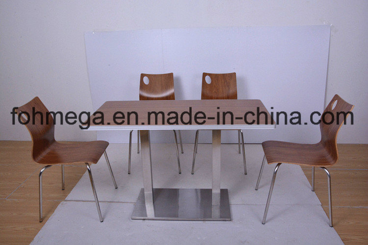 4 Seater HPL Restaurant Dining Table with Aluminum Sealing (FOH-NCP24)