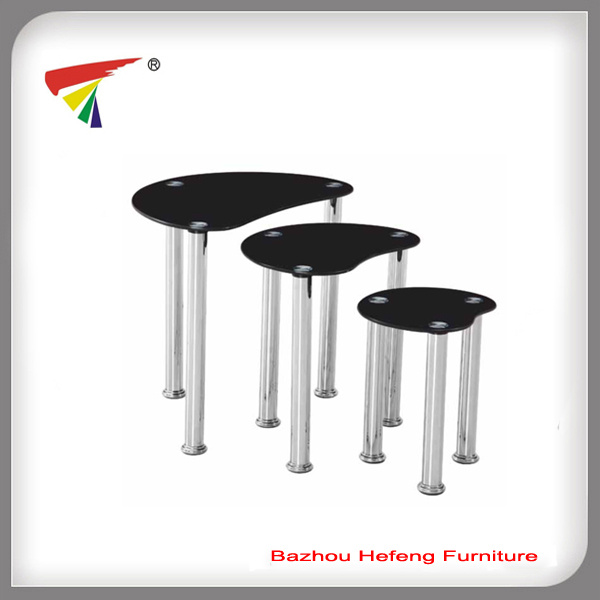 Best Sell Tempered Glass Nesting Coffee Table (CT075)