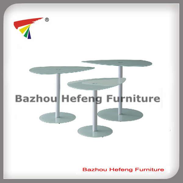 Cheap Glass Furniture Side Table Nesting Table (CT020)