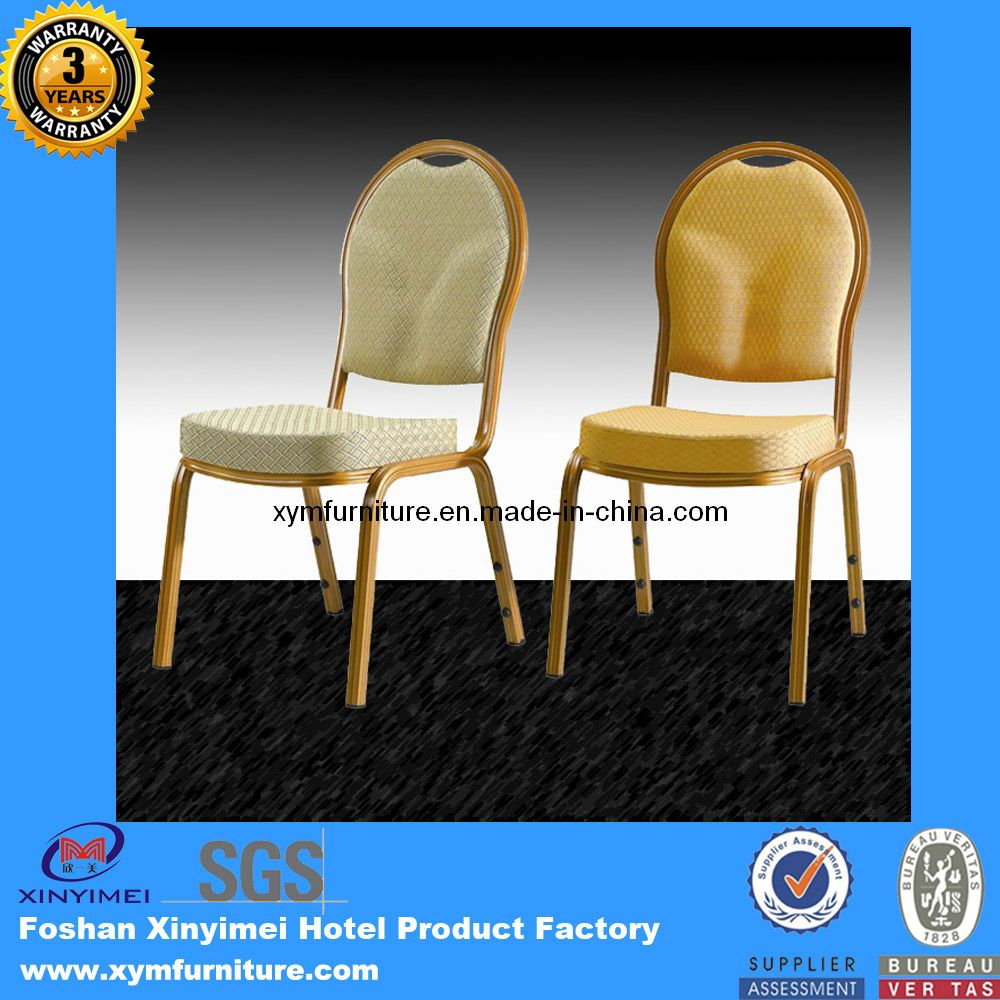 Wholesale Used Aluminum Banquet Chair with White Fabric for Rental