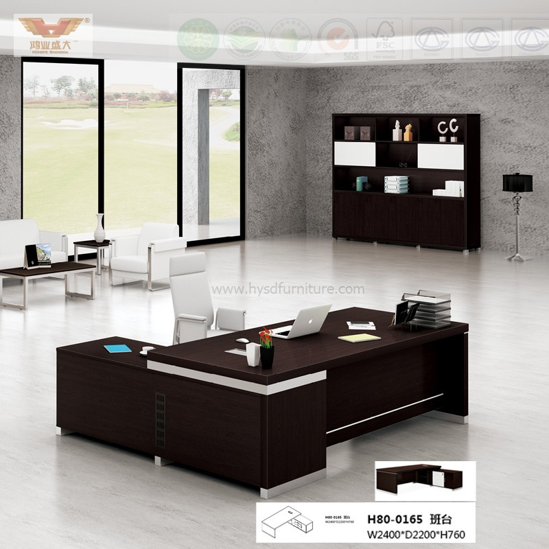 L Shape Executive Desk Manager Desk with Side Cabinet