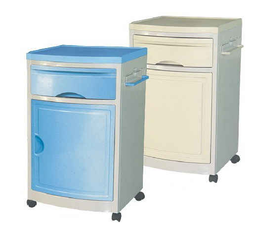 Hospital Bedside Cabinet Table with Wheels