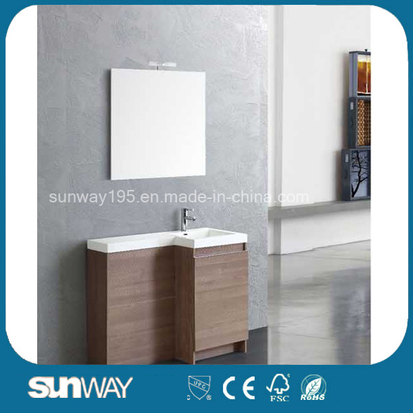 MDF Melamine Small Bathroom Cabinet with Mirror