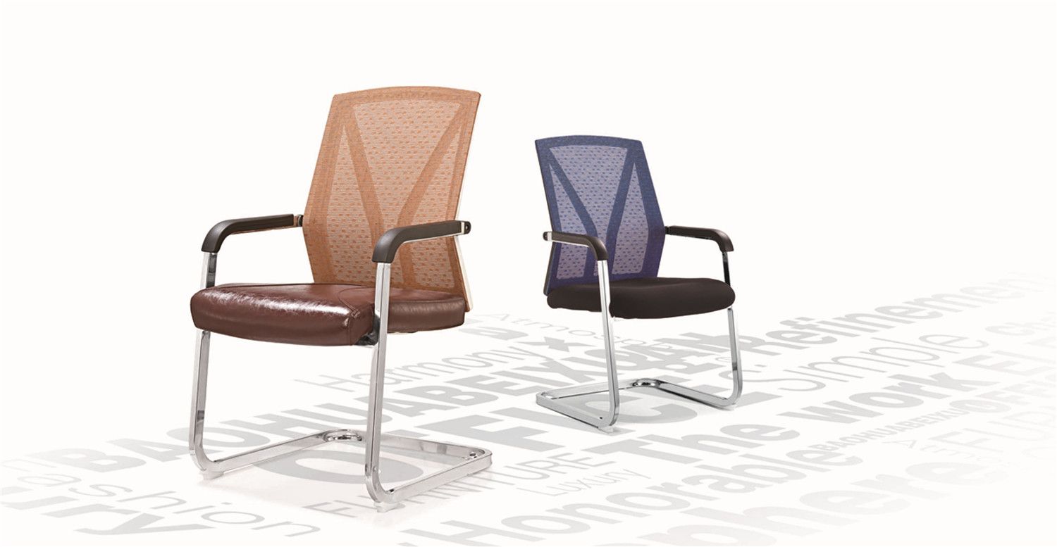 Colors Hot Sale Fixed Fabric Mesh Director Steel Bow Chair