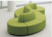 Elegant Office or Lobby or Lounge Area Leather Sofa () Sf-1055