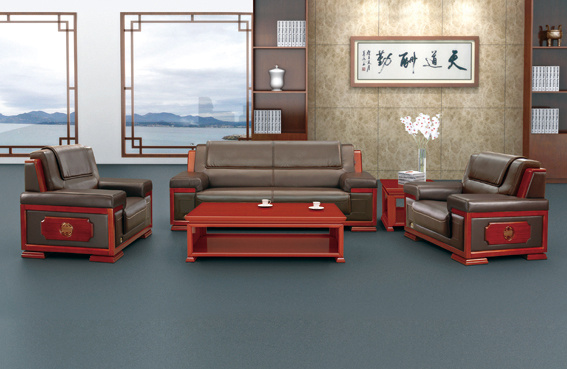 Luxury Antique Style Leather Sofa for Home Living Room