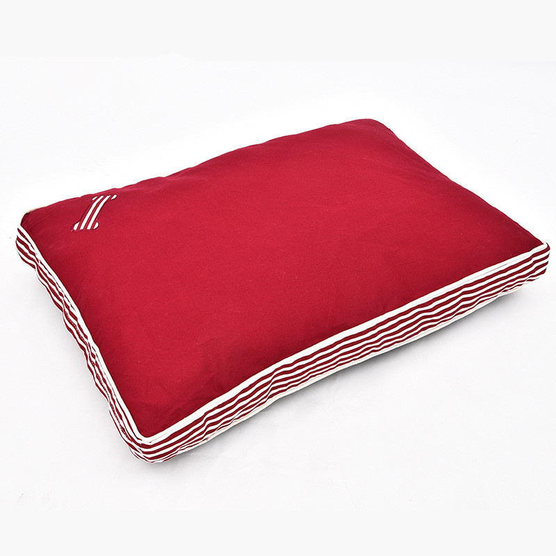 Flocked Design Pet Square Soft Cushion Dog Beds