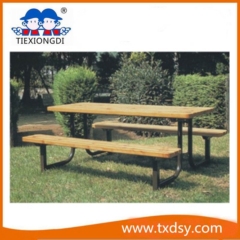 Outdoor Wood Table and Chair
