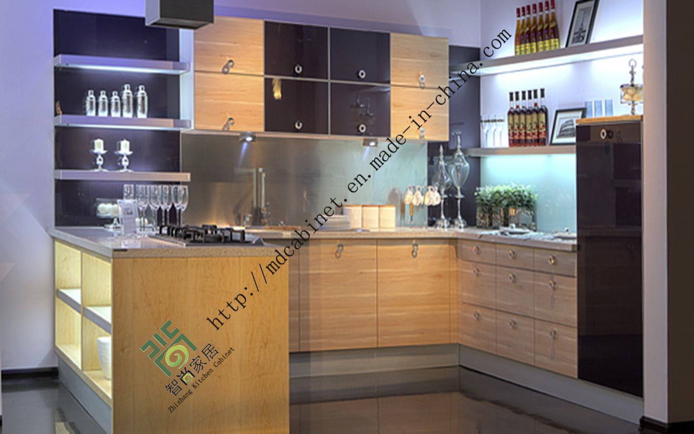 2016 Best Seller Melamine Kitchen Cabinet Design (ZS-115)