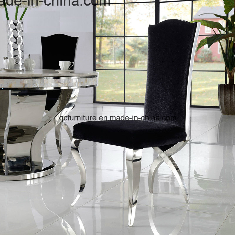 Snake Shape Legs Stainless Steel Dining Chair