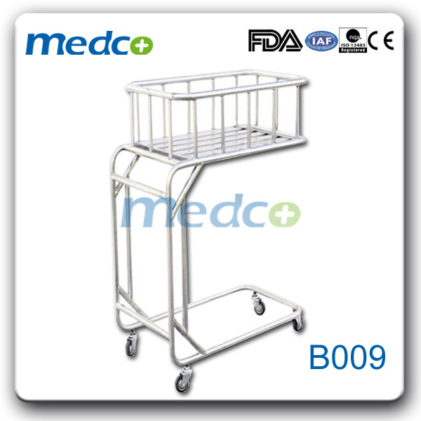 Hot Sale! Movable Hospital Stainless Steel New Born Baby Cot Crib