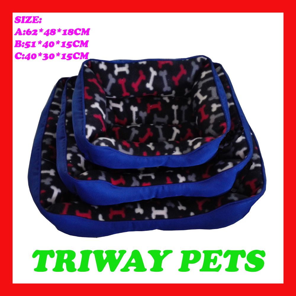 Cheap Printed Fleece Dog Cat Pet Beds (WY161052-2A/C)